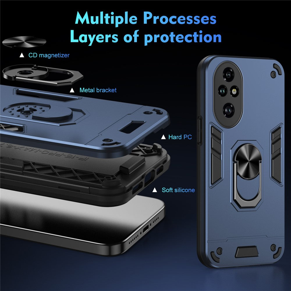 Honor 200 Pro 5G Handyhülle – Aus PC + TPU, mit Fallschutz & Ringständer
