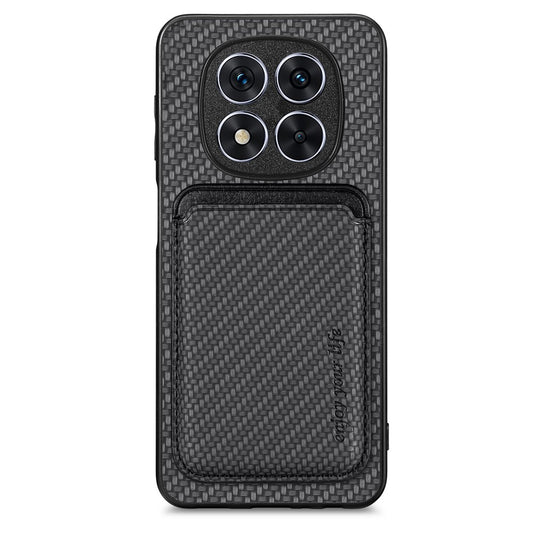 Xiaomi Redmi Note 14 Pro 5G / Xiaomi Poco X7 5G Handyhülle – Poco X7 5G Kohlefaser-Leder-Rückseite mit abnehmbarer Kartentasche