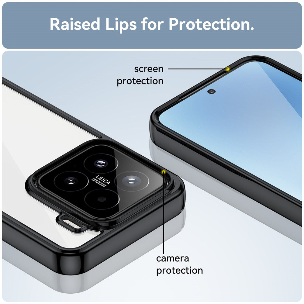 For Xiaomi 15 Case TPU+Acrylic Protective Clear Phone Cover
