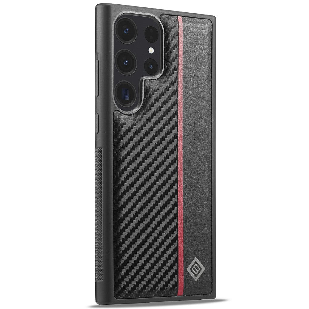 Galaxy S25 Ultra Stoßfeste Hülle - Carbonfaser-Optik