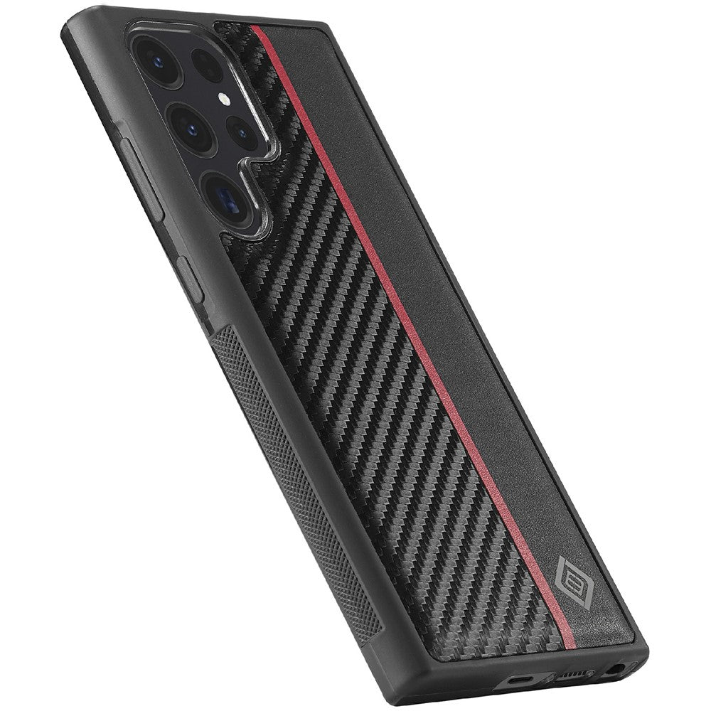 Galaxy S25 Ultra Stoßfeste Hülle - Carbonfaser-Optik