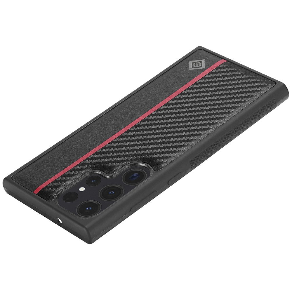 Galaxy S25 Ultra Stoßfeste Hülle - Carbonfaser-Optik