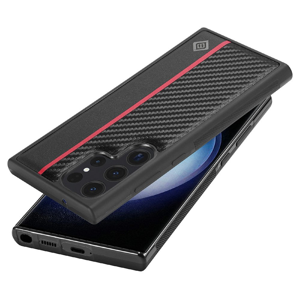 Galaxy S25 Ultra Stoßfeste Hülle - Carbonfaser-Optik