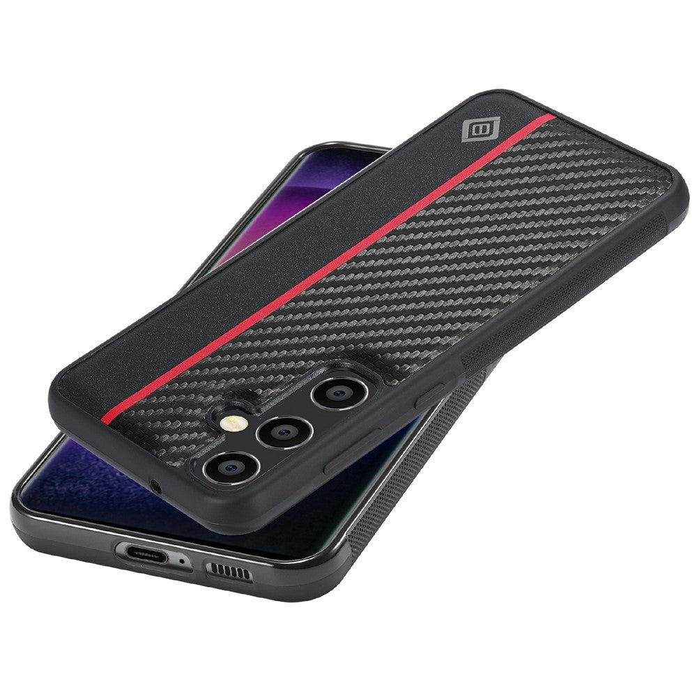 Galaxy S25 Stoßfeste Hülle - Carbonfaser-Optik
