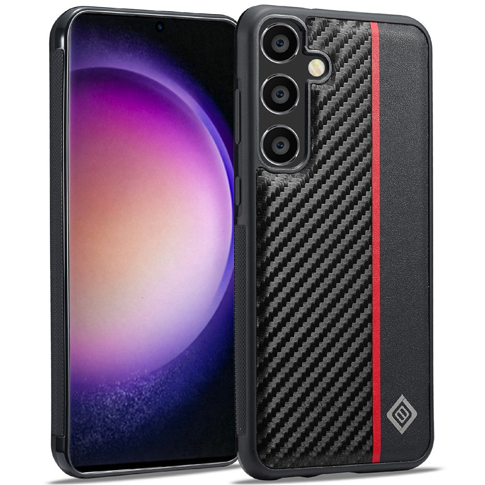 Galaxy S25 Plus Stoßfeste Hülle - Carbonfaser-Optik