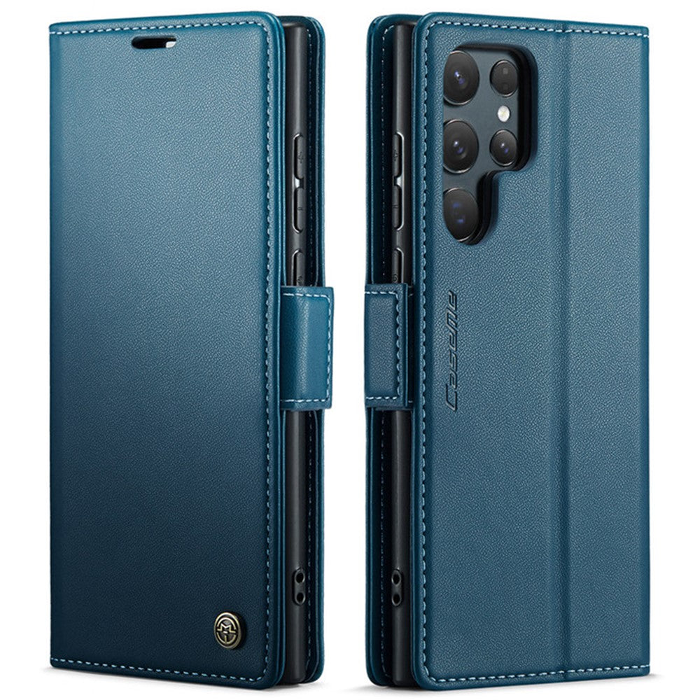 Galaxy S25 Ultra Glänzende Wallet-Hülle – RFID-Schutz & Ständer