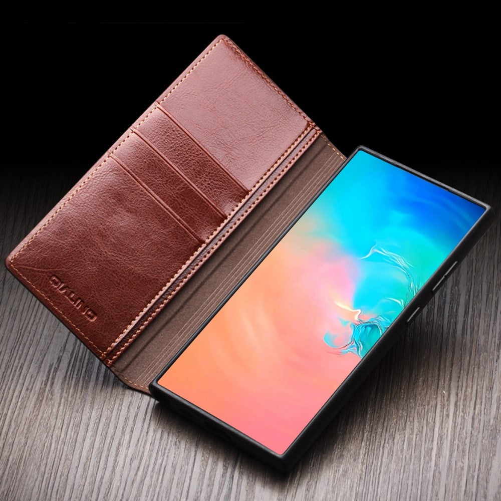 Galaxy S25 Ultra Echtleder-Handyhülle – Geldbörse & Standfunktion