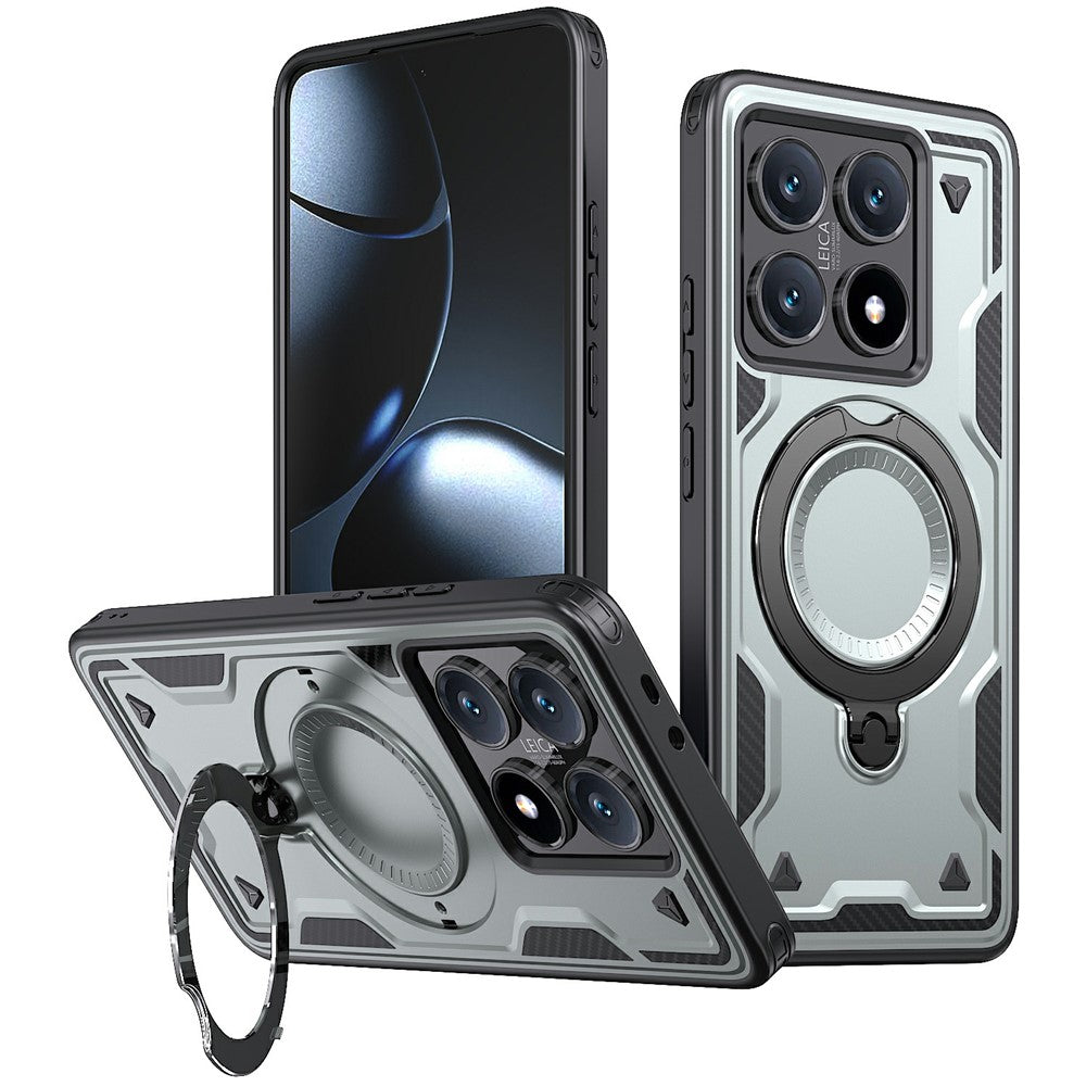For Xiaomi 14T Case Magnetic Case Military Protection PC+TPU Kickstand Phone Cover