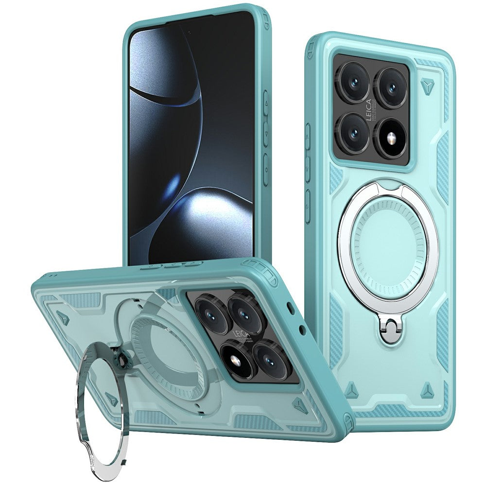 For Xiaomi 14T Pro Magnetic Case Military Protection PC+TPU Kickstand Phone Cover