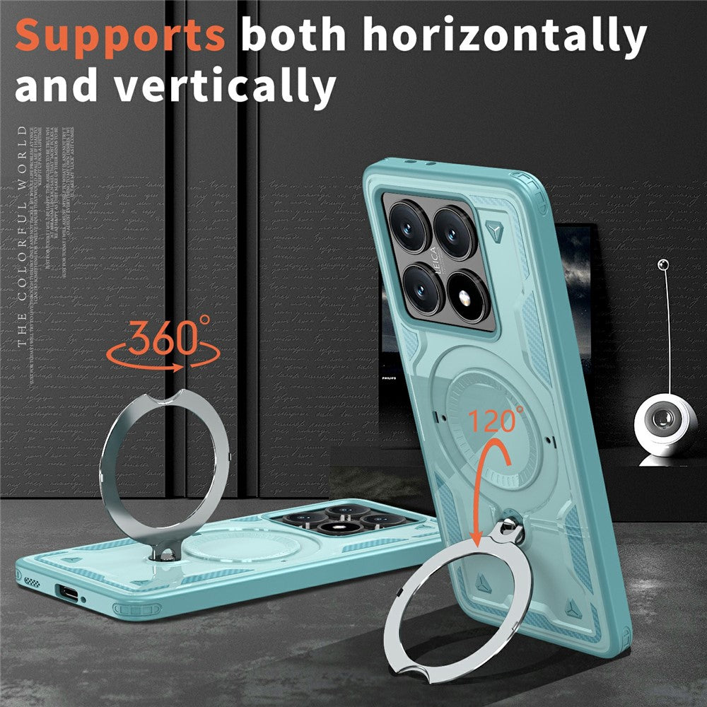 For Xiaomi 14T Pro Magnetic Case Military Protection PC+TPU Kickstand Phone Cover