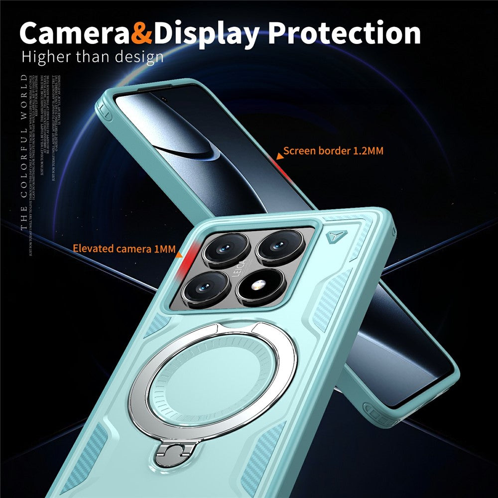 For Xiaomi 14T Pro Magnetic Case Military Protection PC+TPU Kickstand Phone Cover