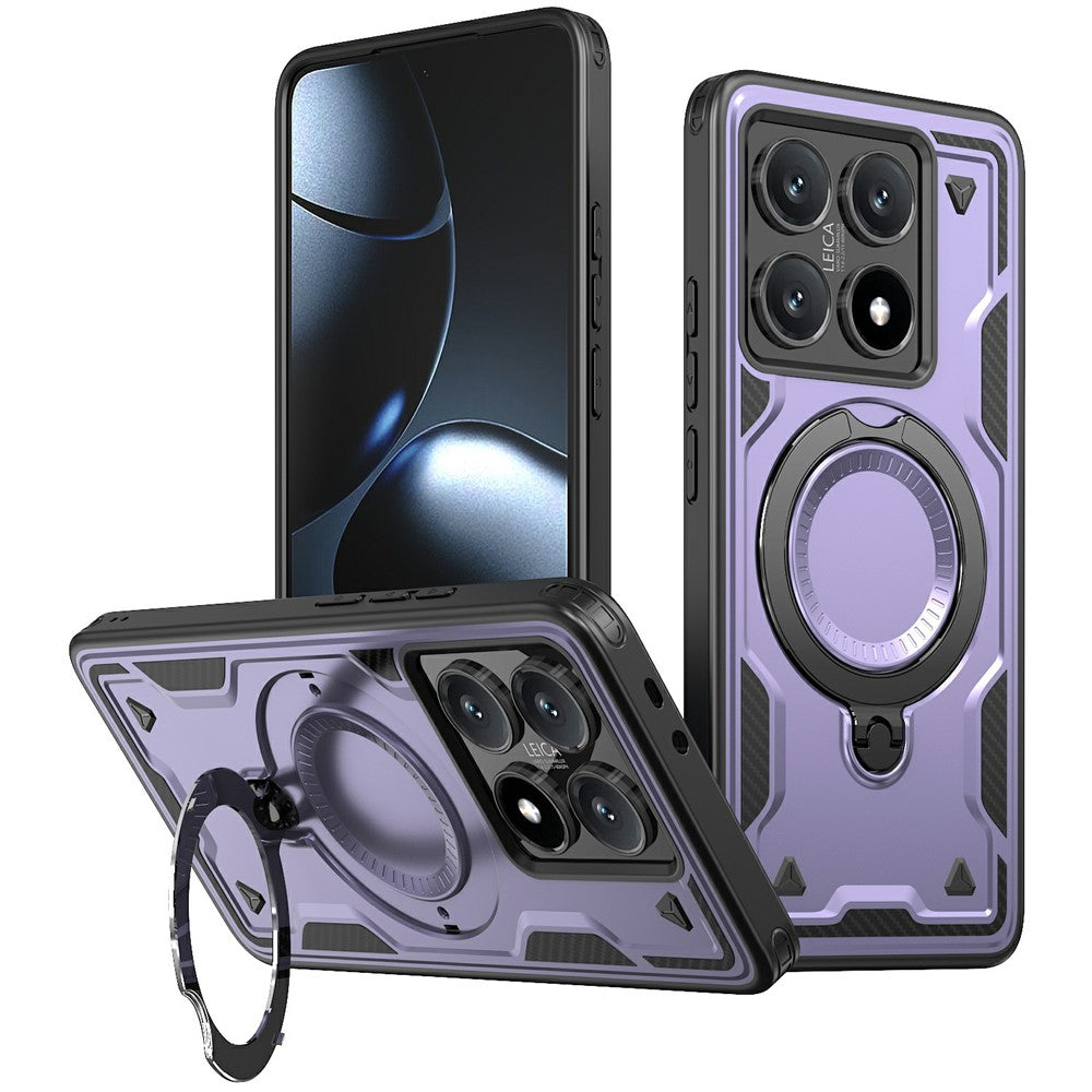 For Xiaomi 14T Pro Magnetic Case Military Protection PC+TPU Kickstand Phone Cover