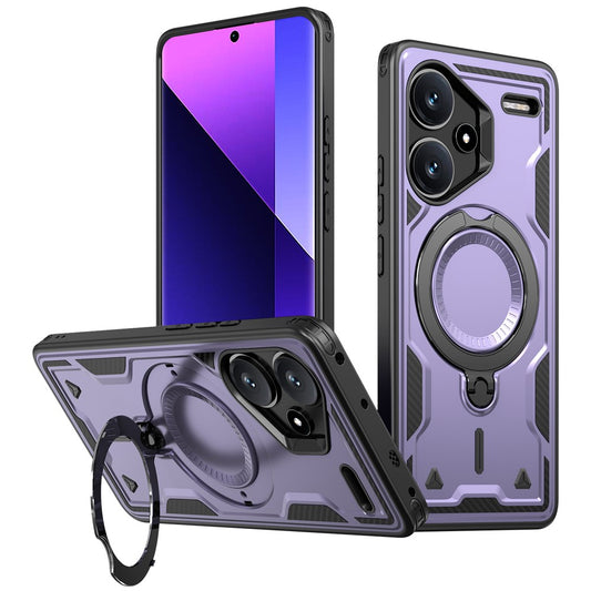 Xiaomi Redmi Note 13 Pro+ 5G Handyhülle – Magnetische , militärischer Schutz, PC + TPU-Kickstand