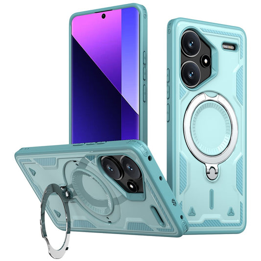Xiaomi Redmi Note 13 Pro+ 5G Handyhülle – Magnetische , militärischer Schutz, PC + TPU-Kickstand