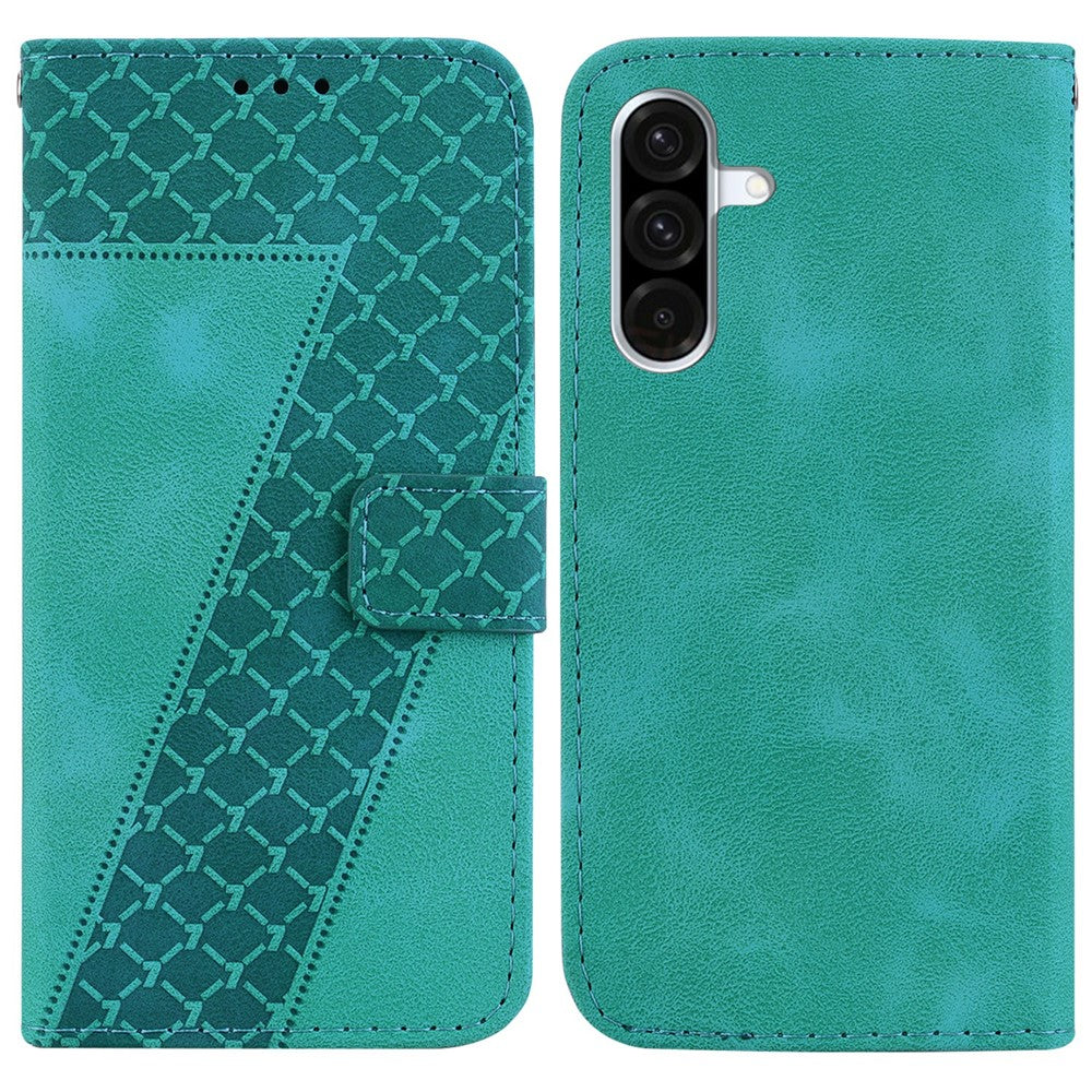 Galaxy A26 5G Leder-Wallet-Hülle – Mit Prägung & Ständer