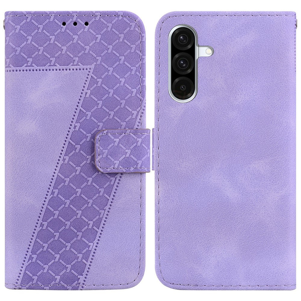 Galaxy A26 5G Leder-Wallet-Hülle – Mit Prägung & Ständer