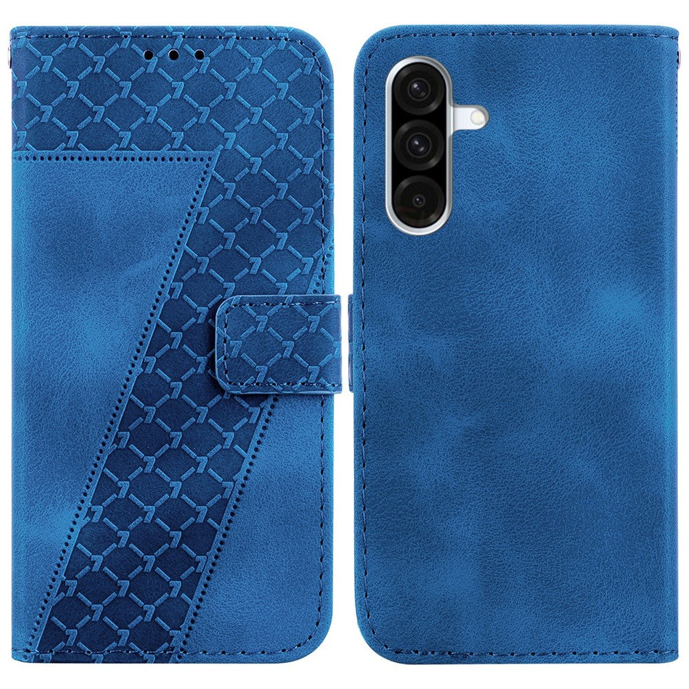 Galaxy A26 5G Leder-Wallet-Hülle – Mit Prägung & Ständer