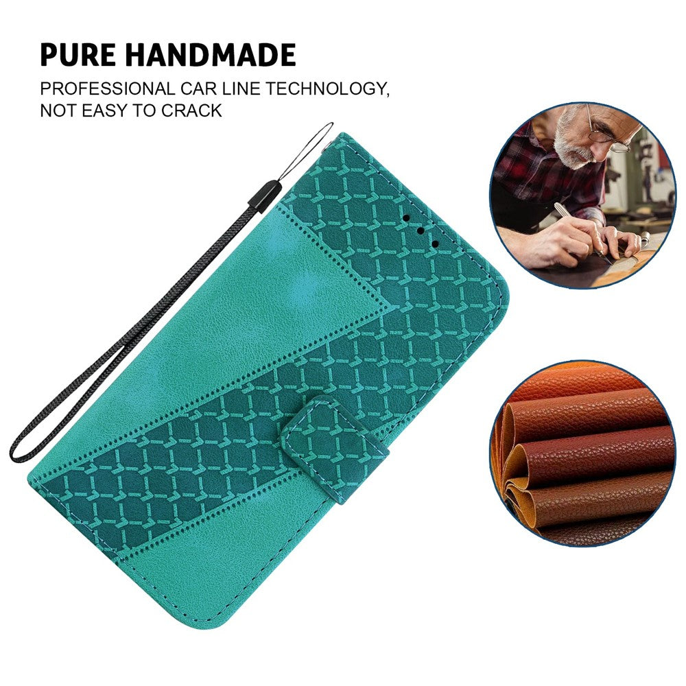 Galaxy A56 5G / A36 5G Leder-Wallet-Hülle – Mit Prägung & Ständer