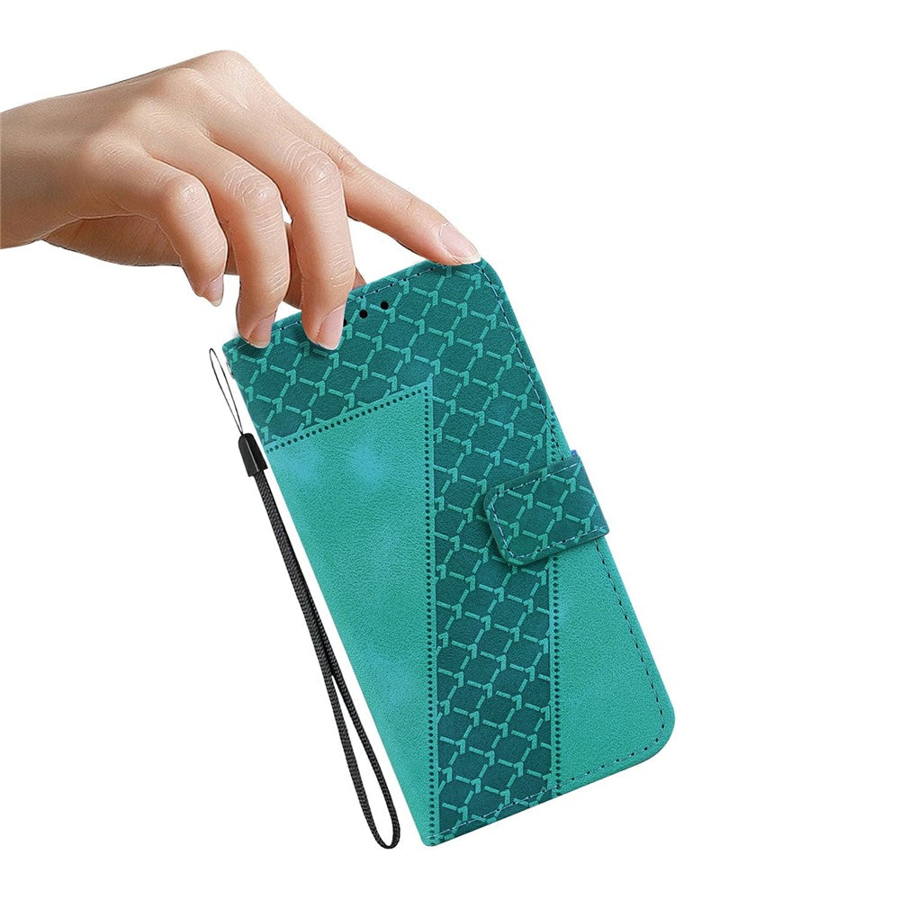Galaxy A56 5G / A36 5G Leder-Wallet-Hülle – Mit Prägung & Ständer