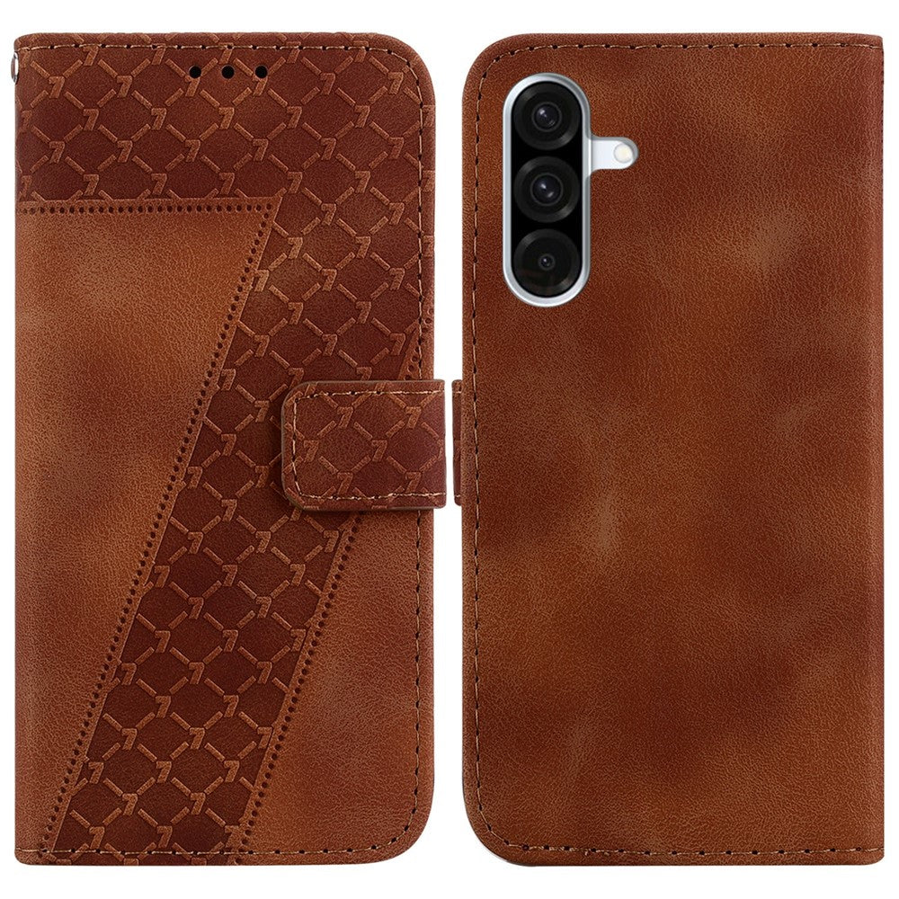 Galaxy A56 5G / A36 5G Leder-Wallet-Hülle – Mit Prägung & Ständer