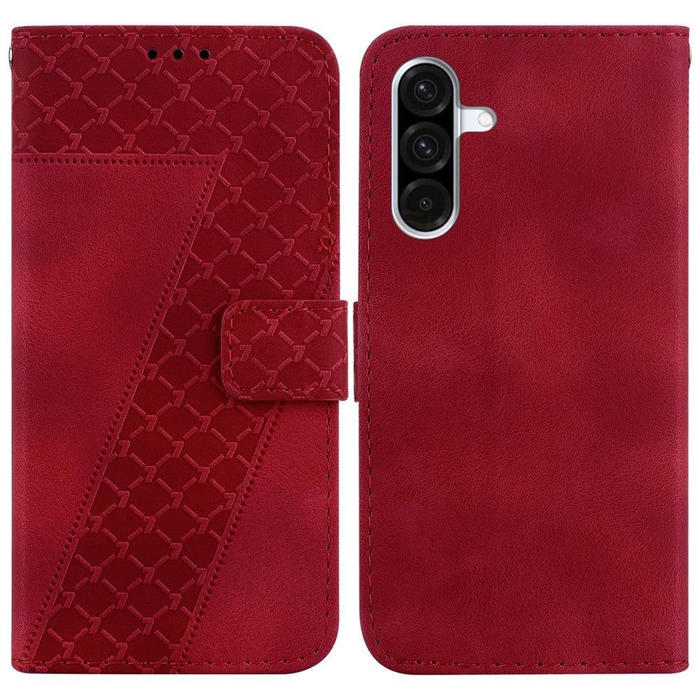 Galaxy A56 5G / A36 5G Leder-Wallet-Hülle – Mit Prägung & Ständer