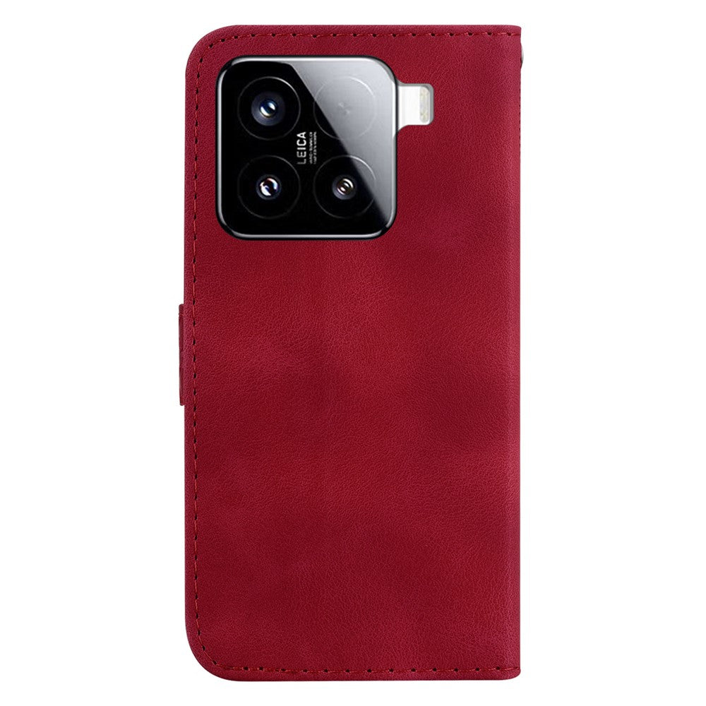 For Xiaomi 15 Stand Case 7-Shaped Pattern Imprint Leather Phone Cover