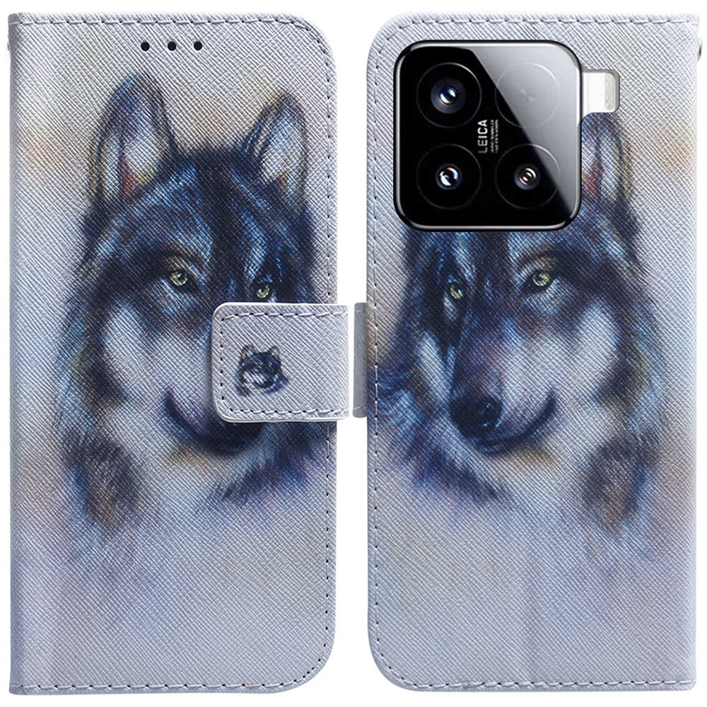 For Xiaomi 15 Wallet Case Pattern Print Leather Phone Cover