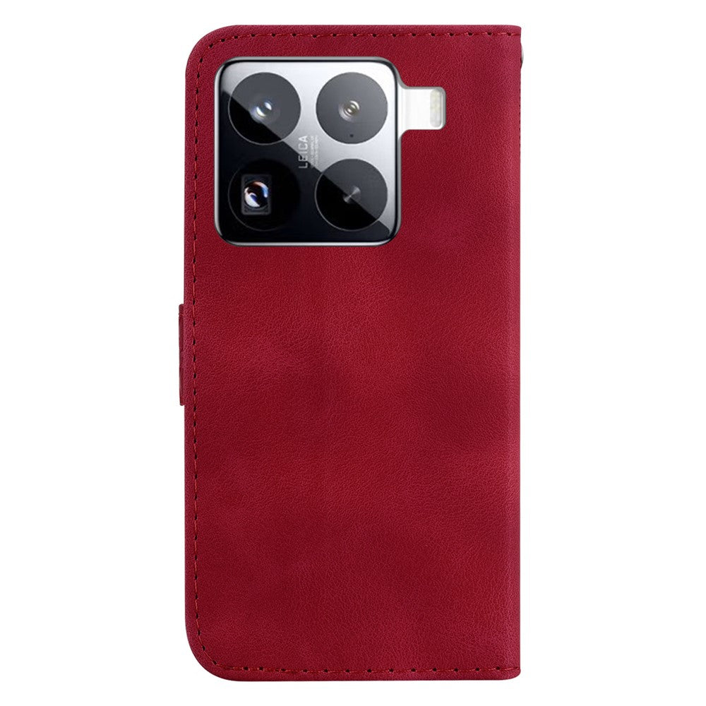 For Xiaomi 15 Pro Stand Case 7-Shaped Pattern Imprint Leather Phone Cover