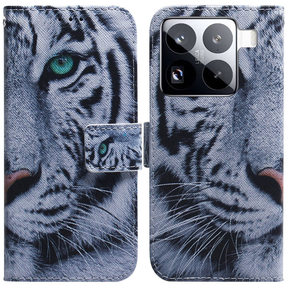 For Xiaomi 15 Pro Wallet Case Pattern Print Leather Phone Cover