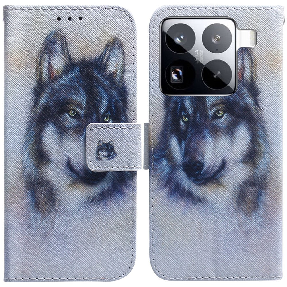 For Xiaomi 15 Pro Wallet Case Pattern Print Leather Phone Cover