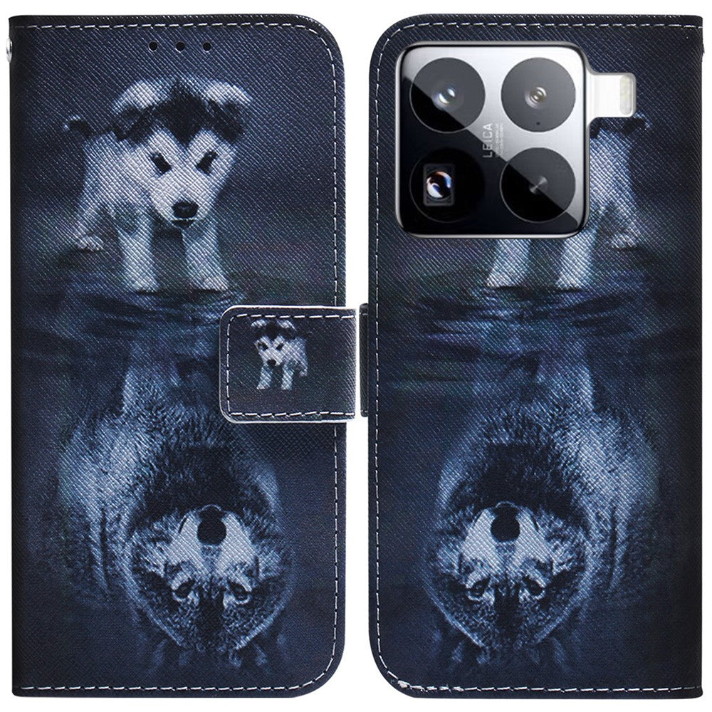 For Xiaomi 15 Pro Wallet Case Pattern Print Leather Phone Cover