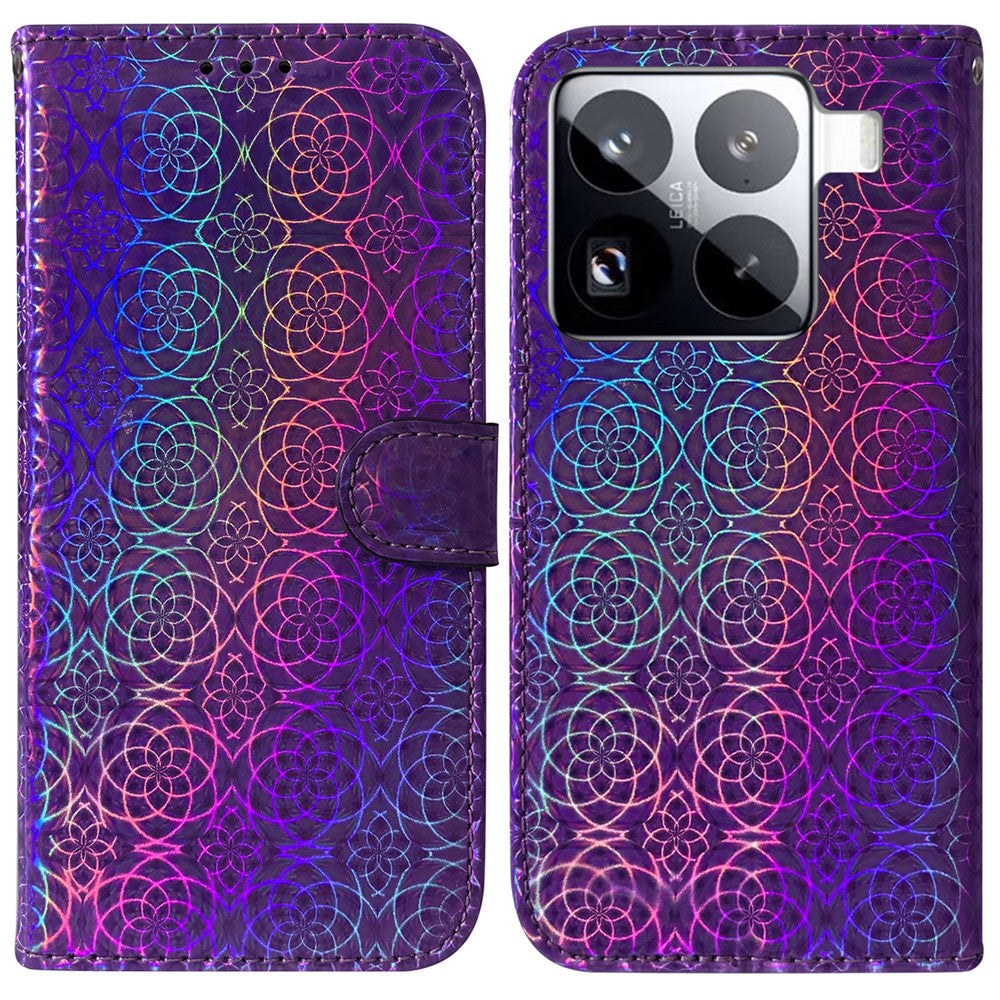 For Xiaomi 15 Pro Stand Case Dazzling Flower Leather Phone Cover
