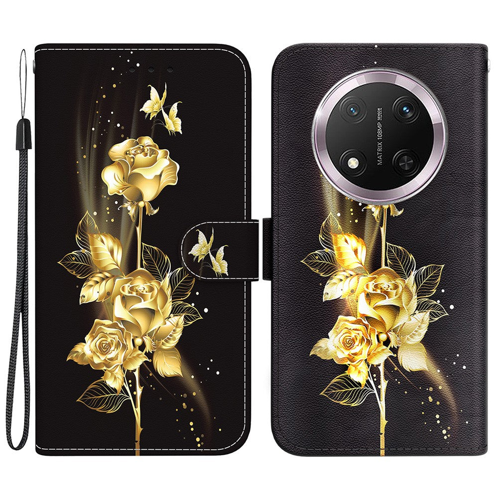 For Honor Magic7 Lite 5G / X9c 5G / X60 Pro 5G Wallet Phone Case Anti-Drop Leather Flip Cover Pattern Printing