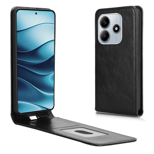Xiaomi Redmi Note 14 5G Handyhülle – mit Kartensteckplatz, magnetische vertikale Flip- aus Leder