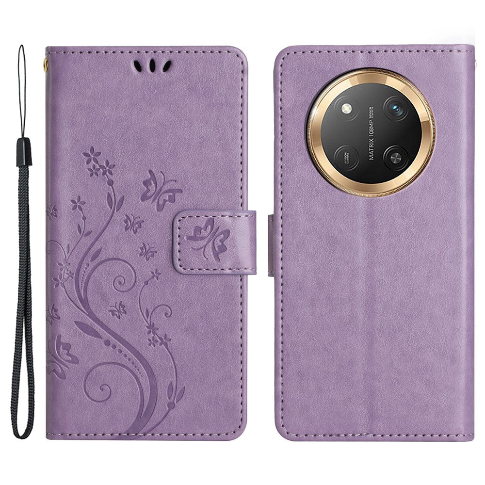For Honor Magic7 Lite 5G / X9c 5G / X60 Pro 5G Case PU Leather Phone Wallet Cover with Strap