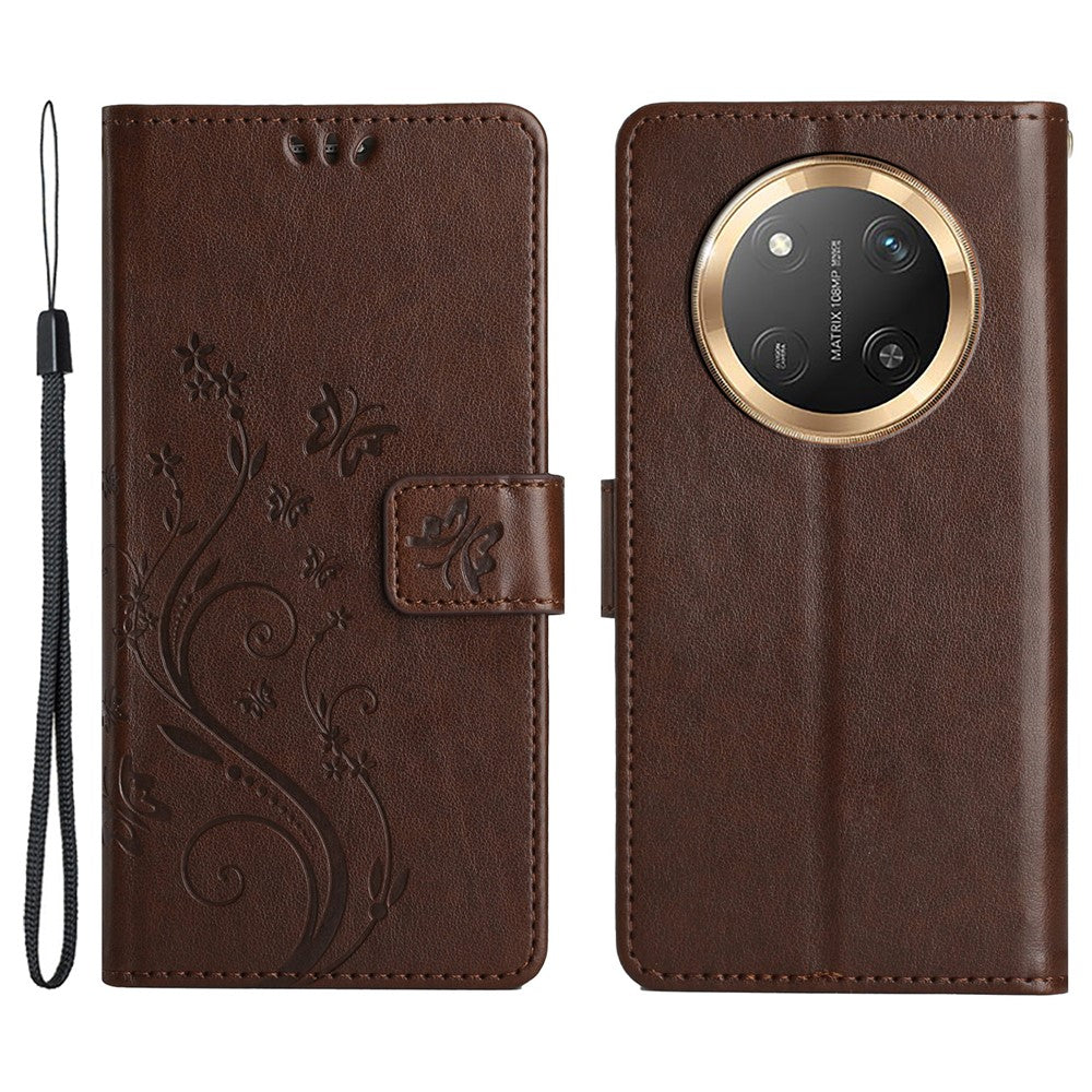 For Honor Magic7 Lite 5G / X9c 5G / X60 Pro 5G Case PU Leather Phone Wallet Cover with Strap
