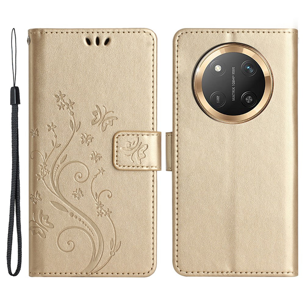 For Honor Magic7 Lite 5G / X9c 5G / X60 Pro 5G Case PU Leather Phone Wallet Cover with Strap