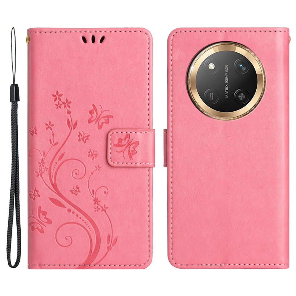 For Honor Magic7 Lite 5G / X9c 5G / X60 Pro 5G Case PU Leather Phone Wallet Cover with Strap