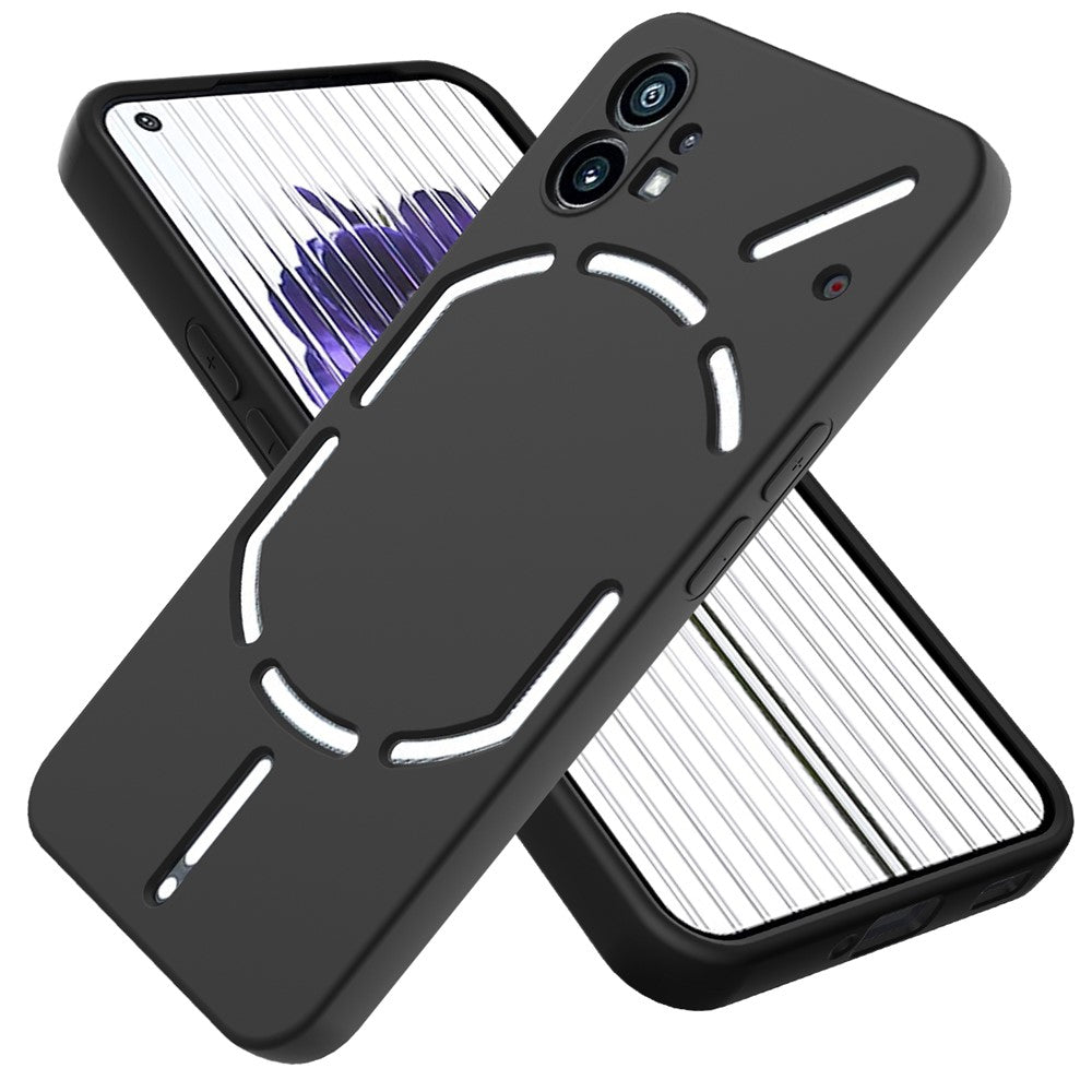 For Nothing phone (1) 5G Shockproof Silicone Mobile Phone Case Anti-scratch Cell Phone Cover with Strap