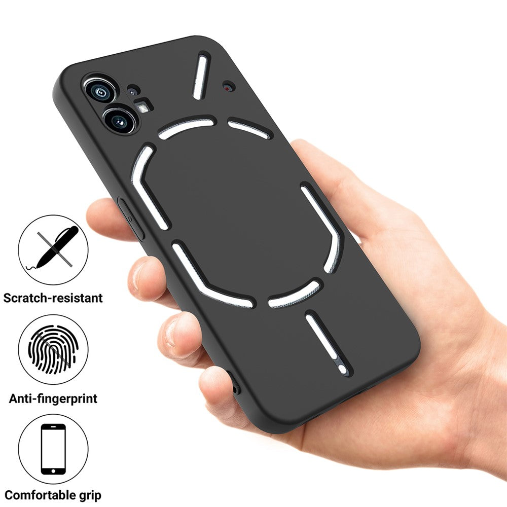 For Nothing phone (1) 5G Shockproof Silicone Mobile Phone Case Anti-scratch Cell Phone Cover with Strap