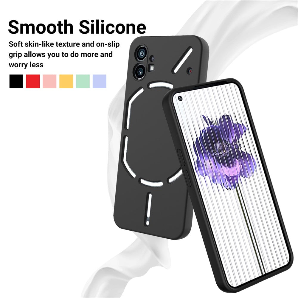 For Nothing phone (1) 5G Shockproof Silicone Mobile Phone Case Anti-scratch Cell Phone Cover with Strap