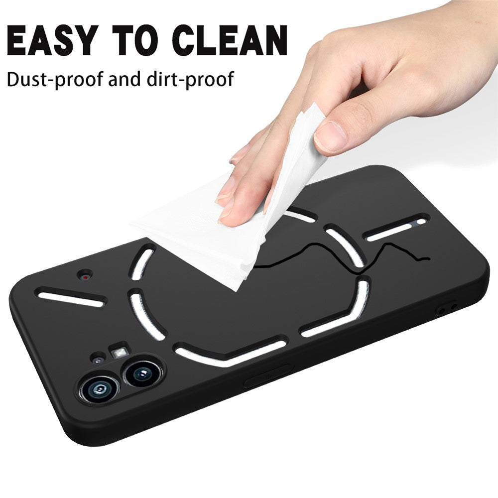 For Nothing phone (1) 5G Shockproof Silicone Mobile Phone Case Anti-scratch Cell Phone Cover with Strap