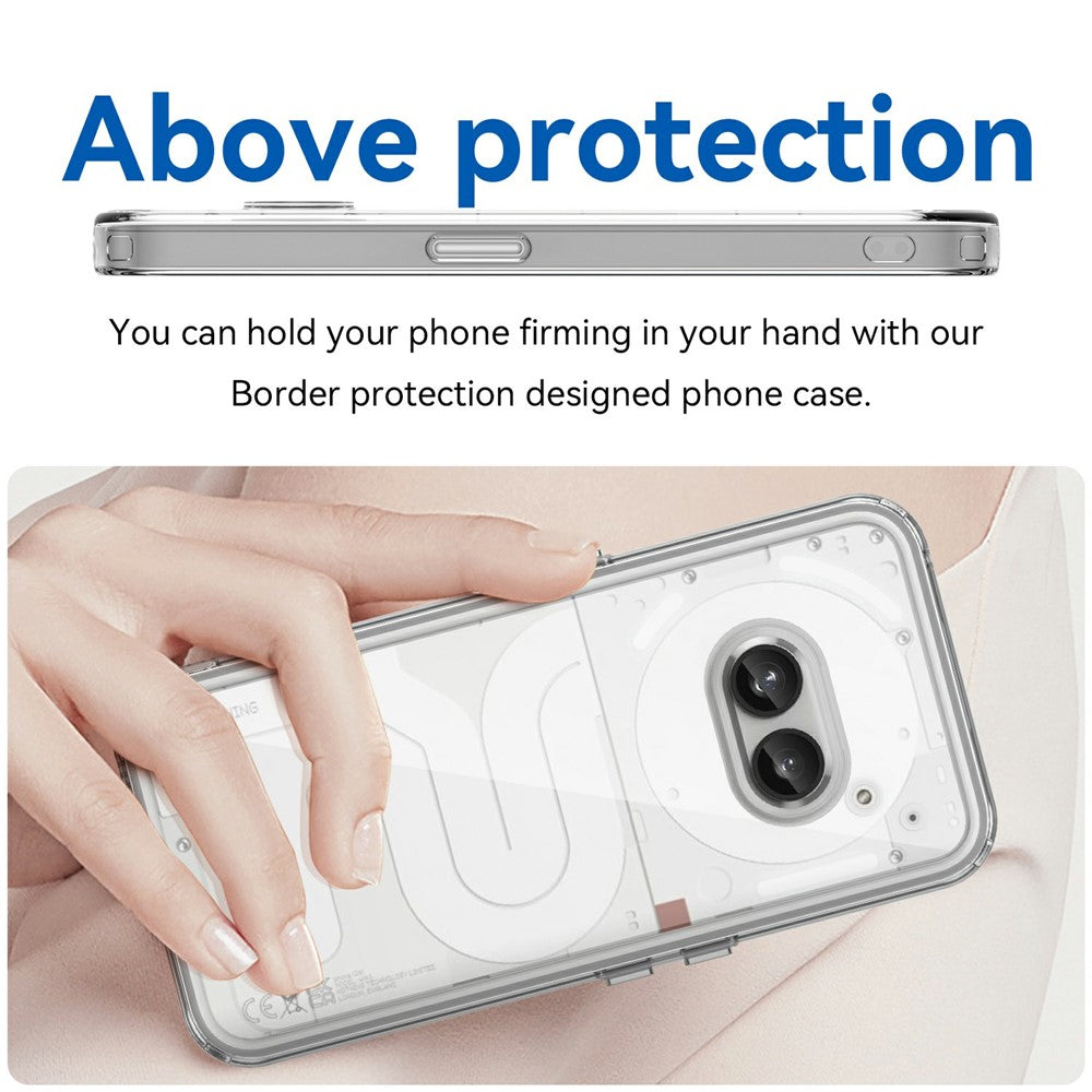 Nothing Phone (2a) Transparente Handyhülle – Aus TPU & Acryl, mit Schutzglasfolie