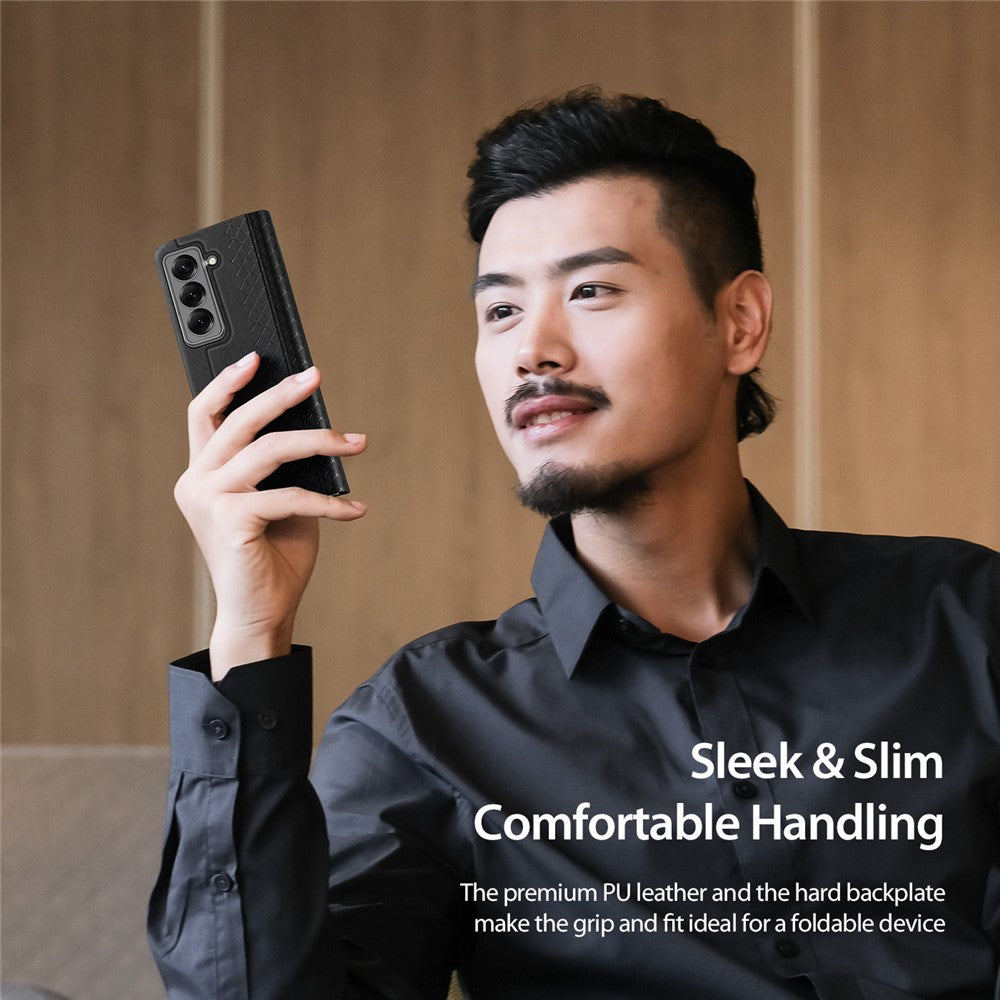 DUX DUCIS For Samsung Galaxy Z Fold Special Cases with Card Slot  Bril Series Leather Phone Cover Stand