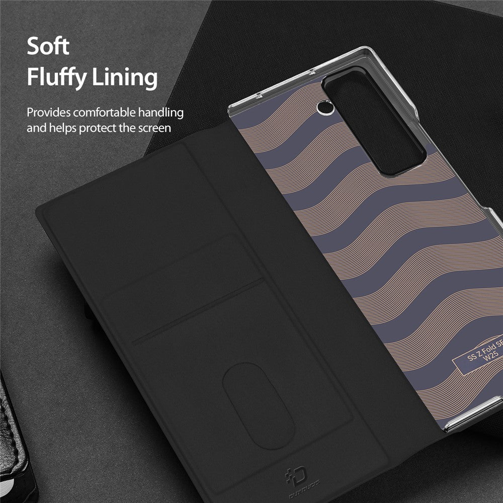 DUX DUCIS For Samsung Galaxy Z Fold Special Cases with Card Slot  Bril Series Leather Phone Cover Stand