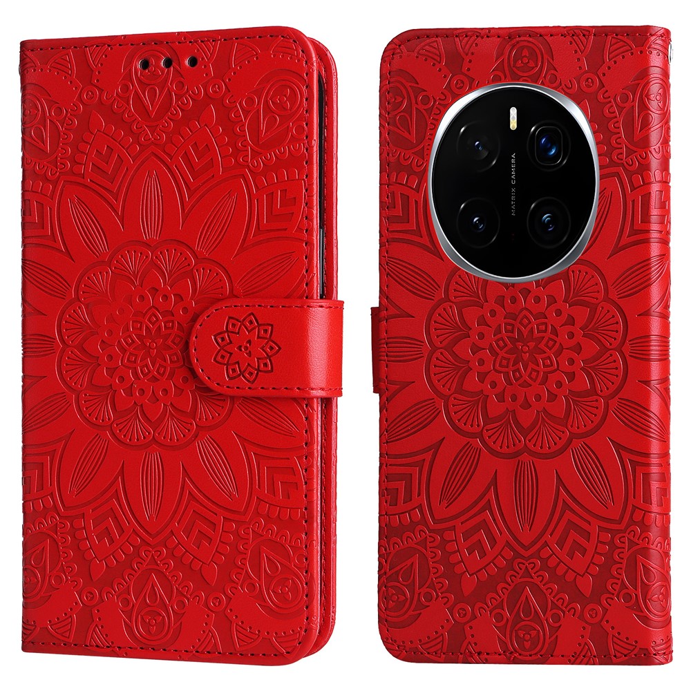 For Honor Magic7 Pro 5G Case Sunflower Imprint Leather Wallet Phone Cover