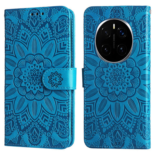 Honor Magic7 Pro 5G Handyhülle – mit Sonnenblumen-Aufdruck, Leder-Geldbörsen