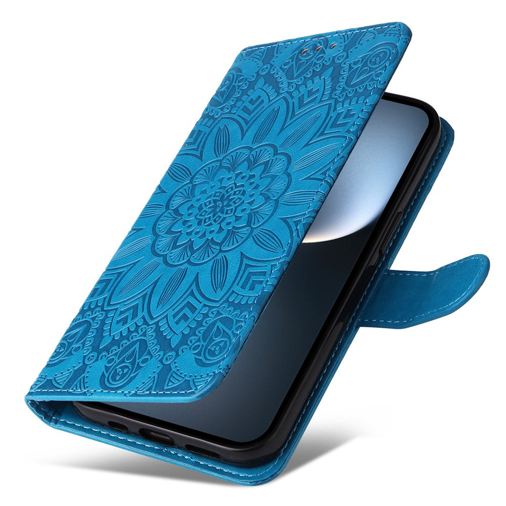 For Honor Magic7 Pro 5G Case Sunflower Imprint Leather Wallet Phone Cover