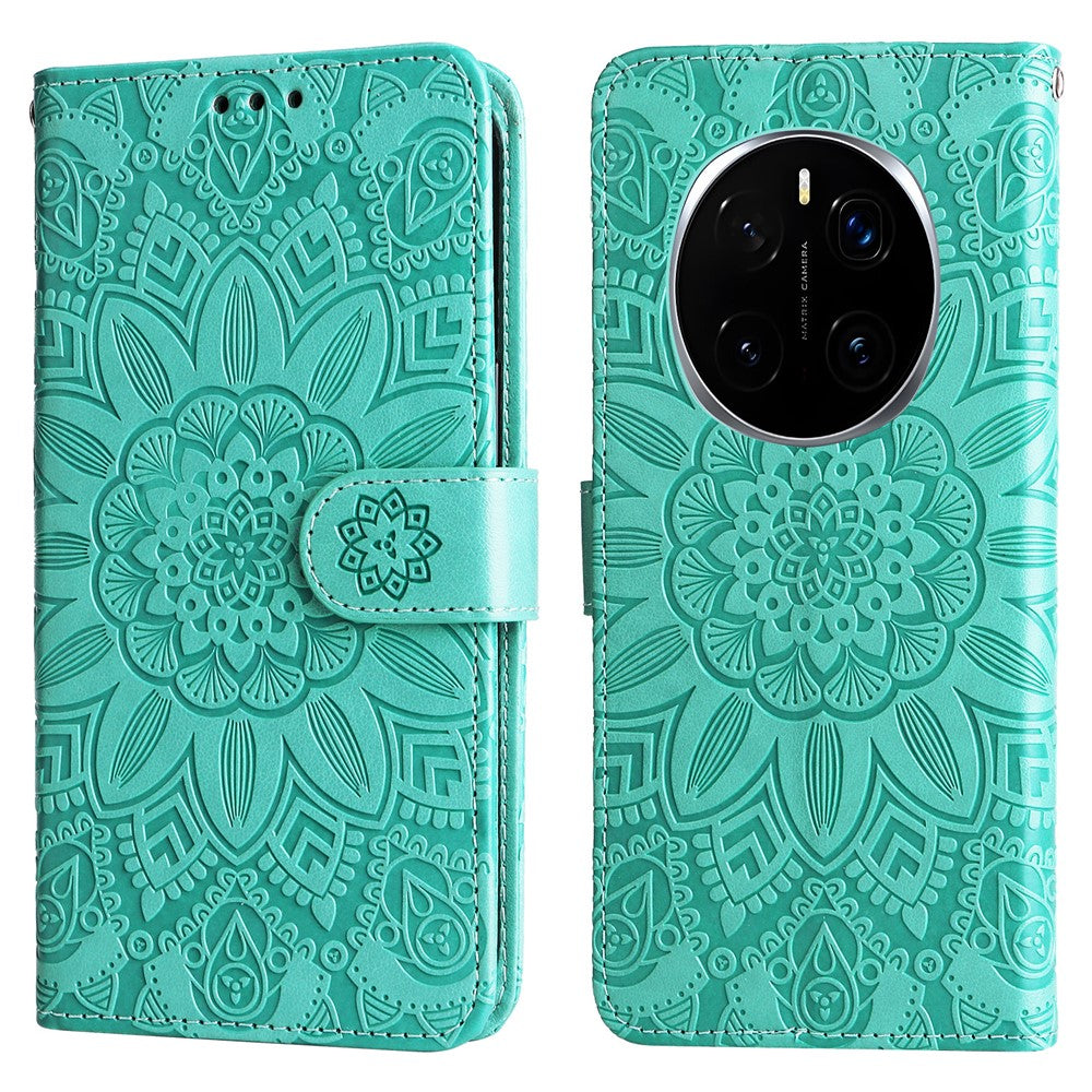 For Honor Magic7 Pro 5G Case Sunflower Imprint Leather Wallet Phone Cover
