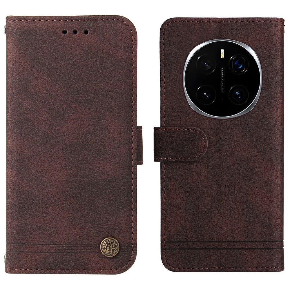 For Honor Magic7 Pro 5G Leather Wallet Cases Skin Touch Phone Cover Stand with Strap